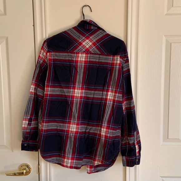 Red/Blue Garage Plaid Shirt/Flannel - Picture 3 of 4